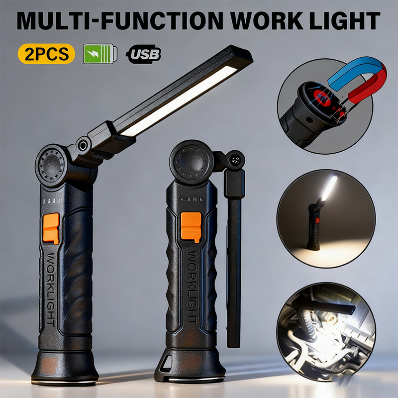 Renewable Energy Battery - Portable COB LED Flashlight USB Rechargeable