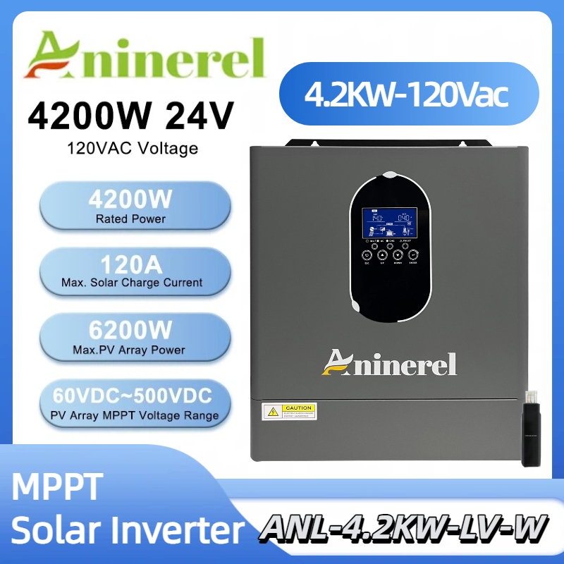 Mppt Charge Controller - Aninerel 4.2KW 24V NEW 110-120V Hybrid