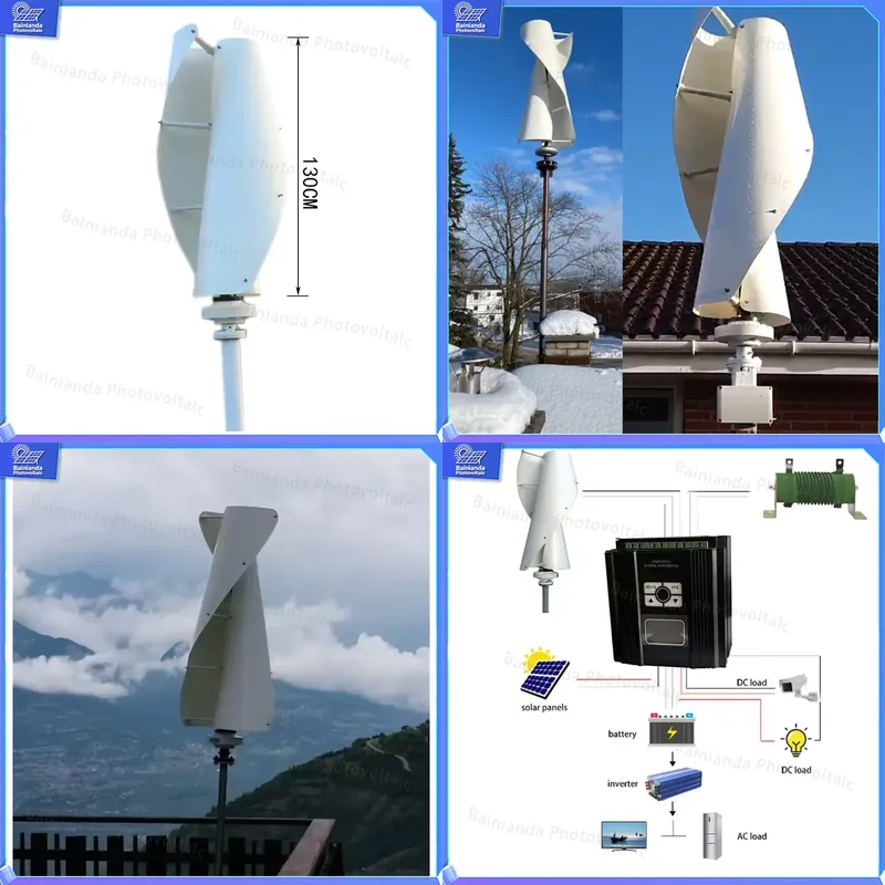 600W Vertical Axis Wind Turbin - Renewable Energy Wind Solar 评论和价格