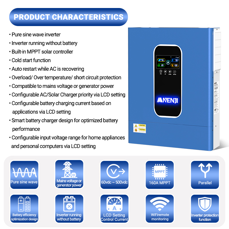 ANENJI 11kw Parallel Hybrid So - Mppt Charge Controller 评论和价格
