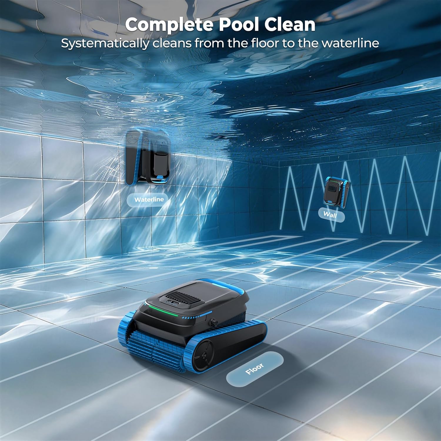 Cordless Robotic Pool Cleaner, - Renewable Energy Battery 评论和价格