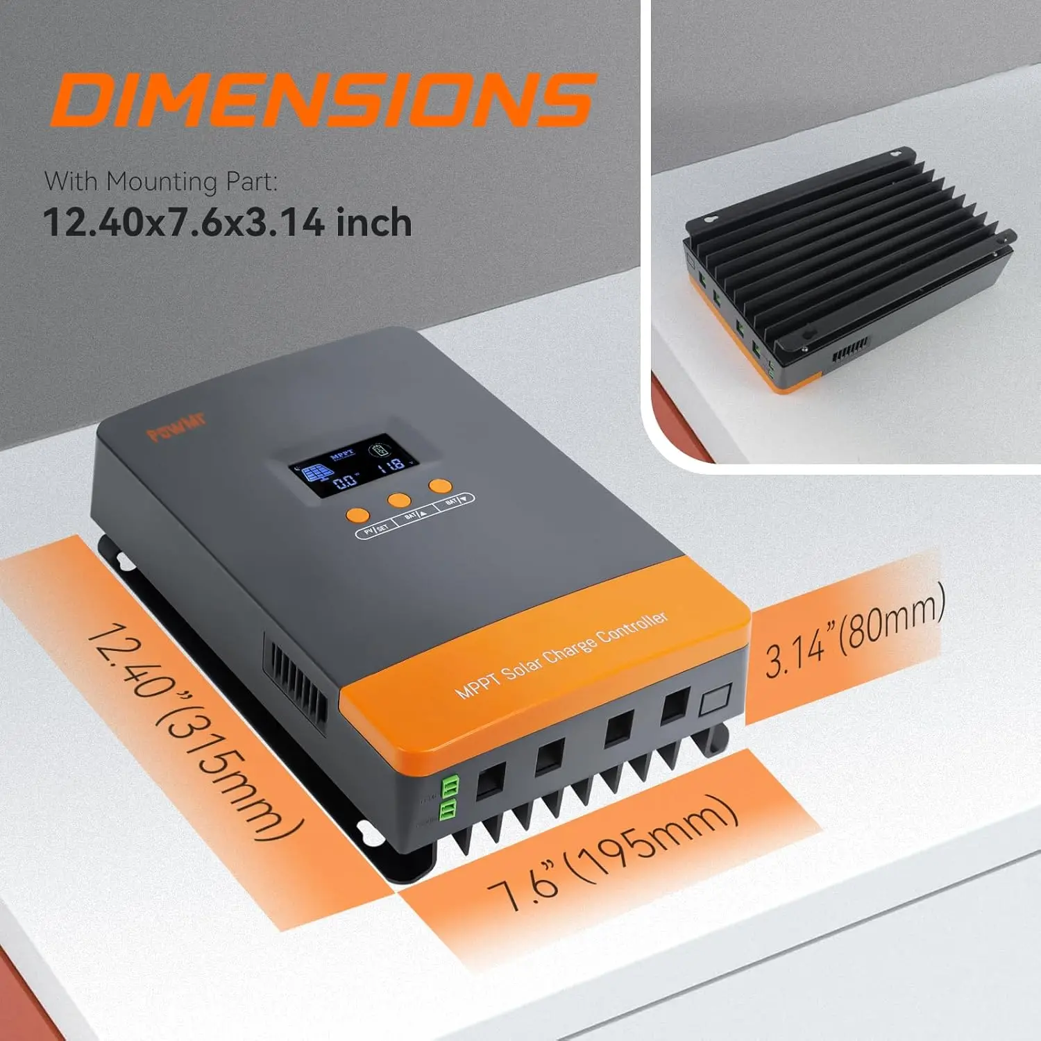 PowMr Hot Sale 12V 24V 48V Bat - Mppt Charge Controller 评论和价格