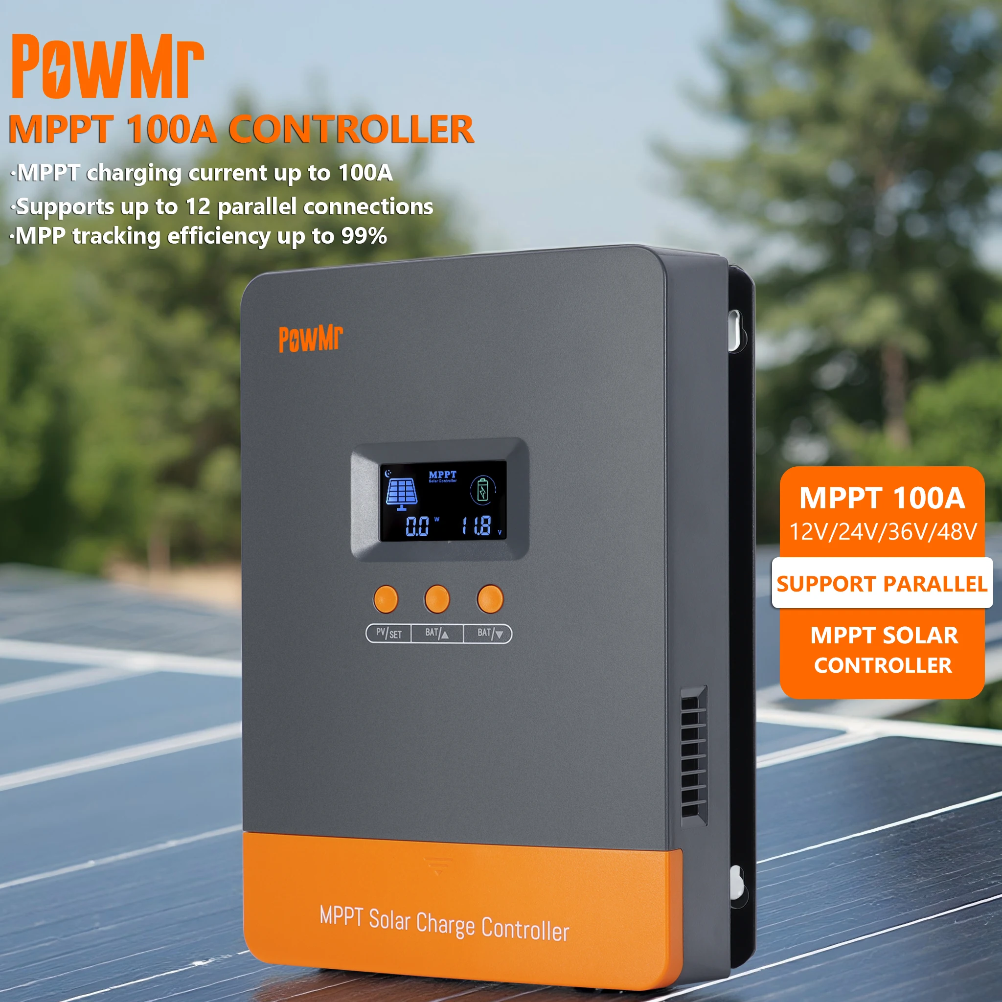 PowMr Hot Sale 12V 24V 48V Bat - Mppt Charge Controller 评论和价格