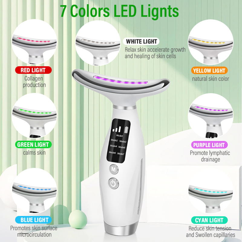 7 Color Facial Neck Massager E - Renewable Energy Battery 评论和价格