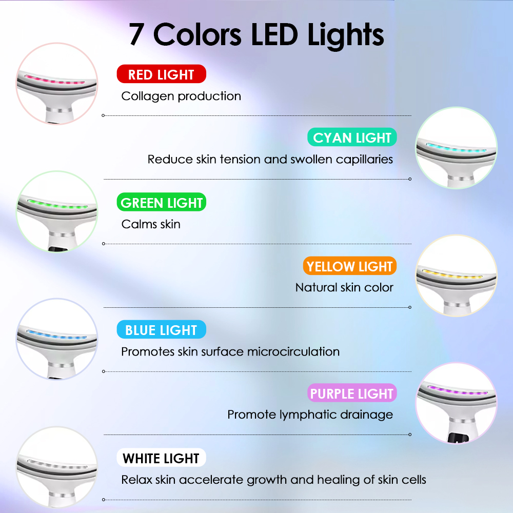 7 Colors LED Lights Face Neck  - Renewable Energy Battery 评论和价格