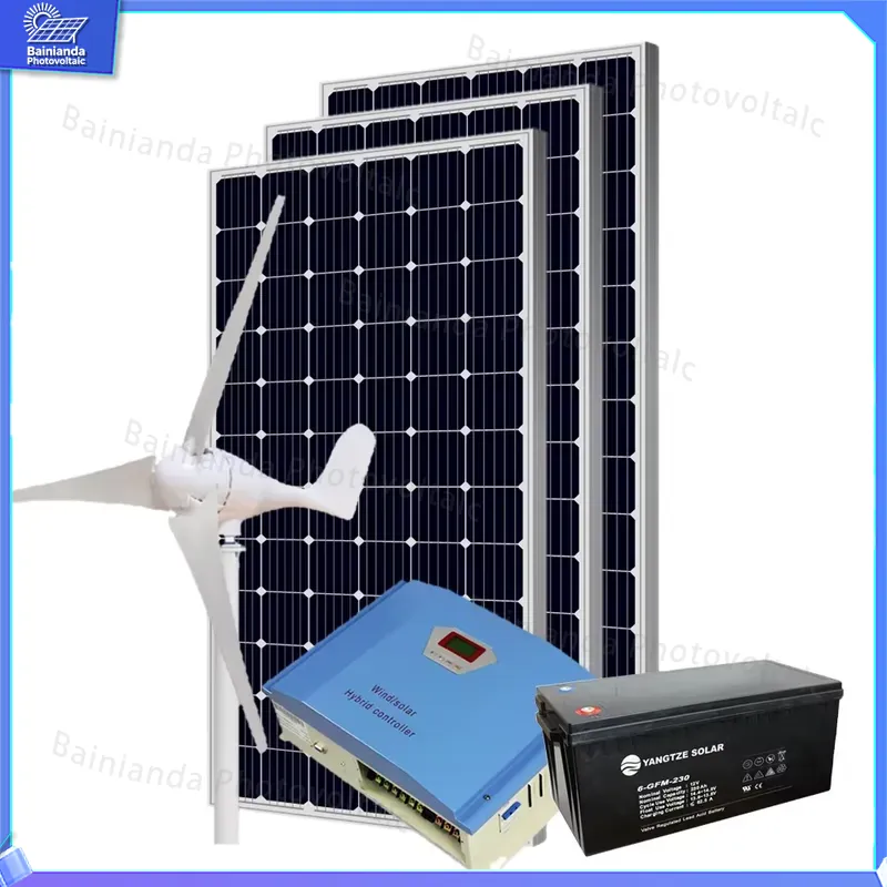 1KW Hybrid Solar Wind Turbine  - Renewable Energy Wind Solar 评论和价格