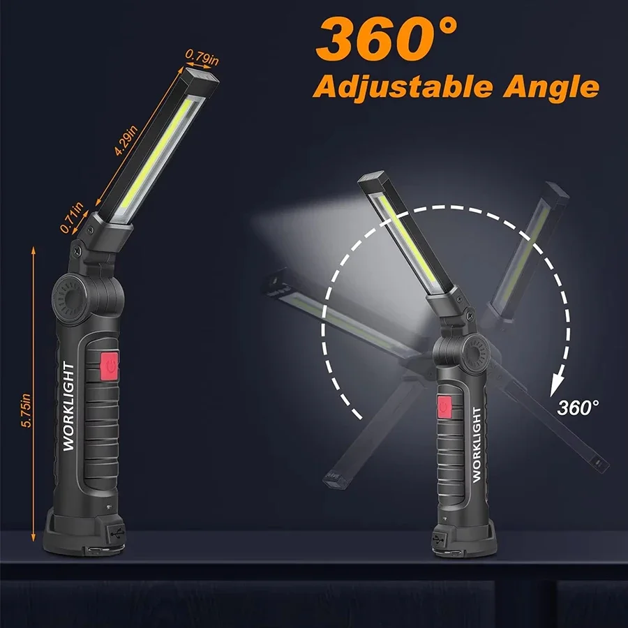 New Portable COB LED Flashligh - Renewable Energy Battery 评论和价格