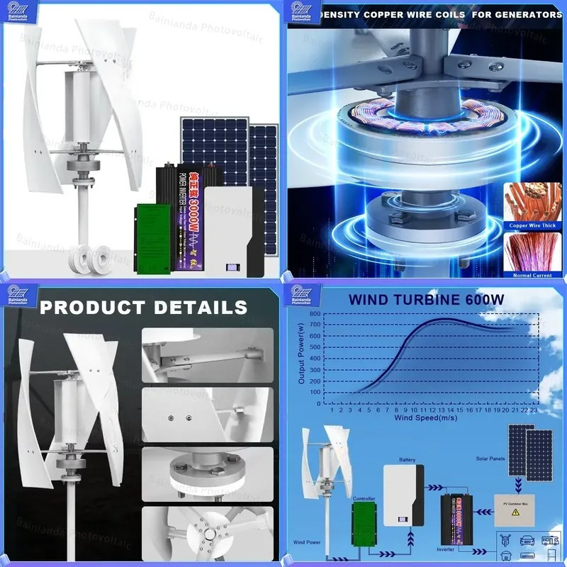 Vertical Wind Turbine Generato - Renewable Energy Wind Solar 评论和价格